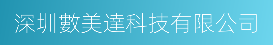 深圳數美達科技有限公司的同義詞