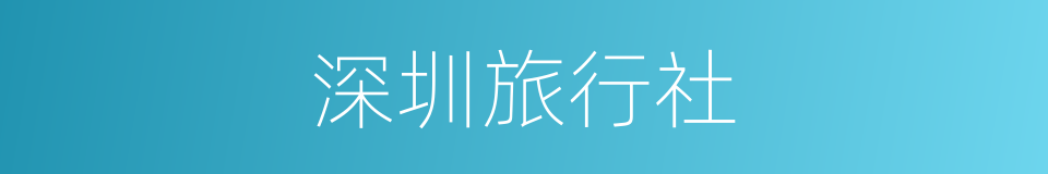 深圳旅行社的同义词
