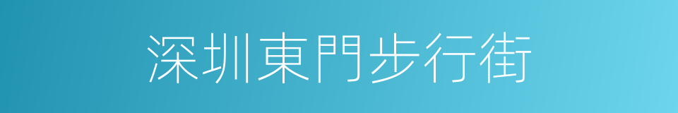 深圳東門步行街的同義詞