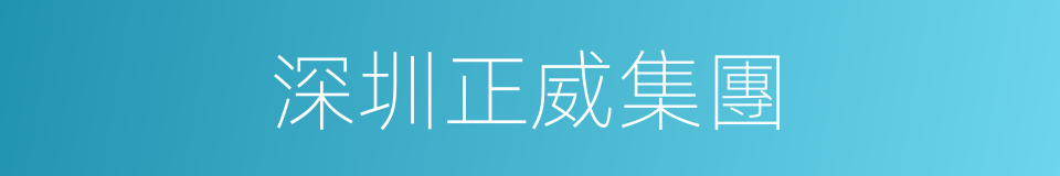 深圳正威集團的同義詞