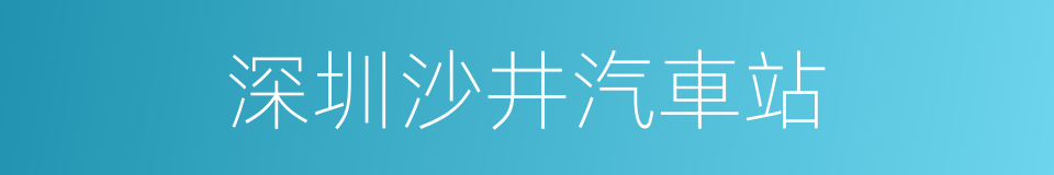 深圳沙井汽車站的同義詞