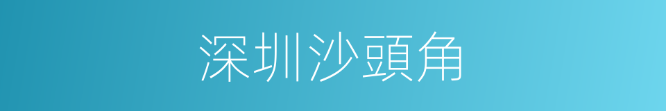 深圳沙頭角的同義詞