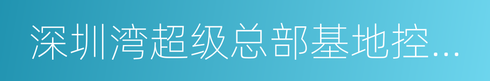 深圳湾超级总部基地控制性详细规划的同义词