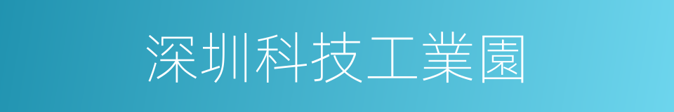 深圳科技工業園的同義詞