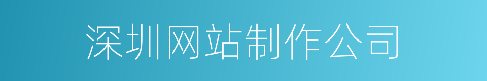 深圳网站制作公司的同义词