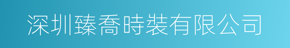 深圳臻喬時裝有限公司的同義詞