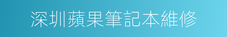 深圳蘋果筆記本維修的同義詞