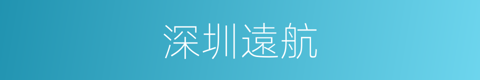 深圳遠航的同義詞