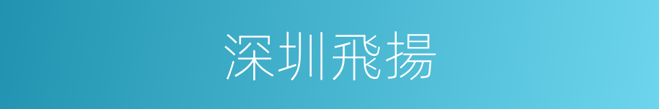 深圳飛揚的同義詞
