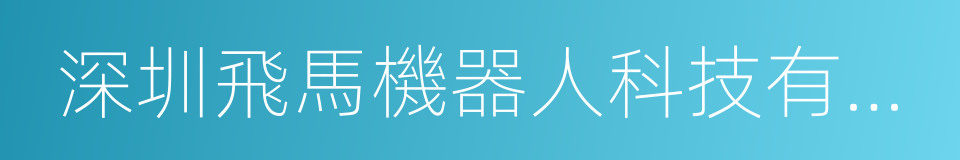 深圳飛馬機器人科技有限公司的同義詞