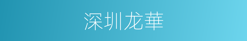 深圳龙華的同義詞
