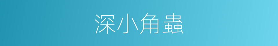 深小角蟲的同義詞