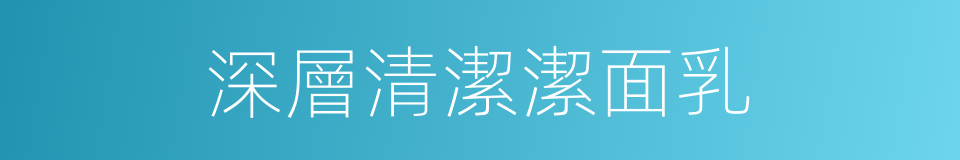 深層清潔潔面乳的同義詞