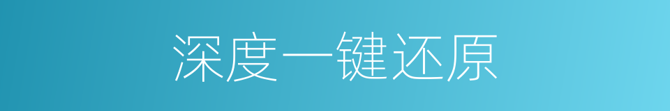深度一键还原的同义词