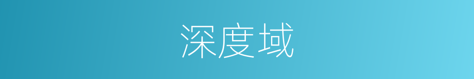 深度域的同义词