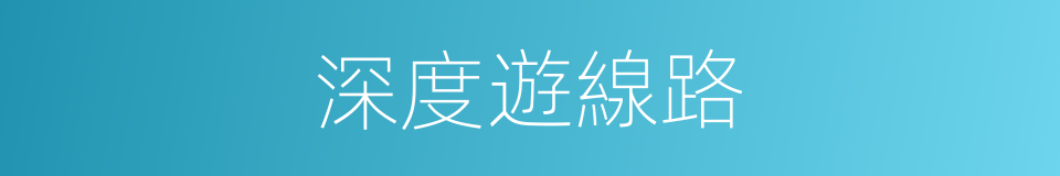 深度遊線路的同義詞