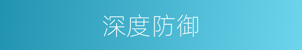 深度防御的同义词