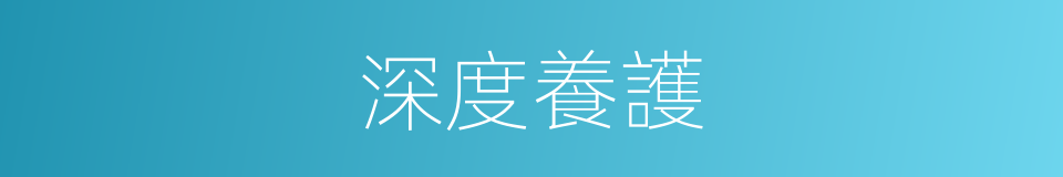 深度養護的同義詞