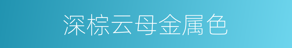 深棕云母金属色的同义词