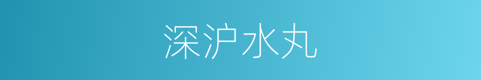 深沪水丸的同义词