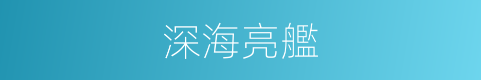 深海亮艦的同義詞