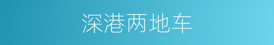 深港两地车的同义词