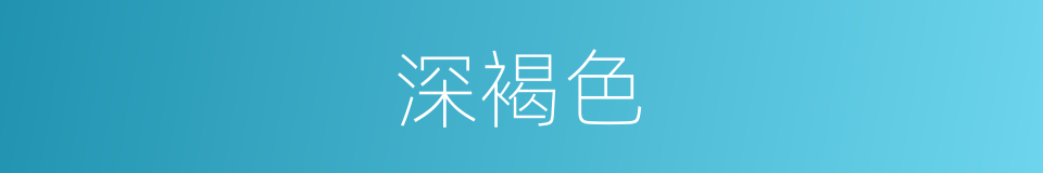深褐色的同义词