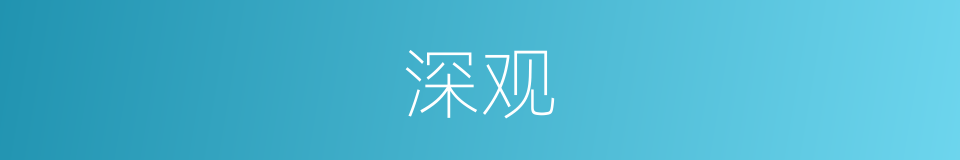 深观的同义词