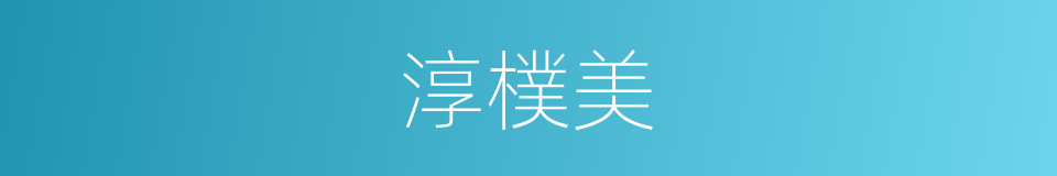 淳樸美的同義詞