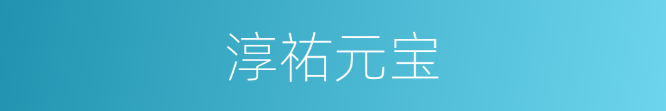 淳祐元宝的同义词