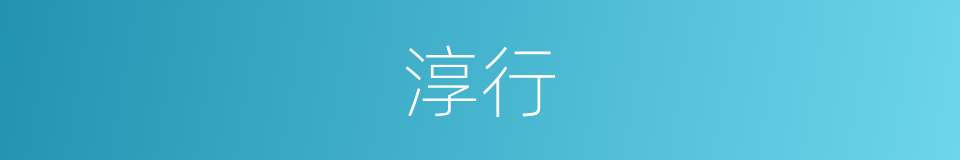 淳行的同义词