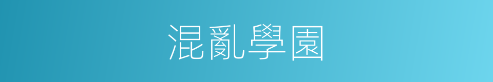 混亂學園的同義詞