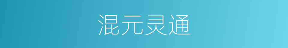 混元灵通的同义词