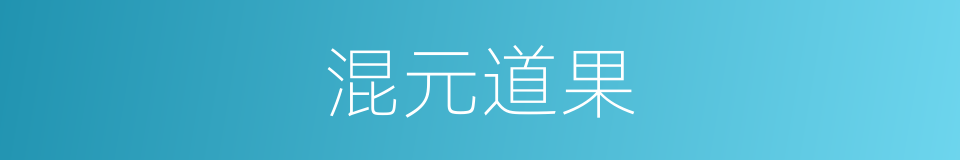 混元道果的意思