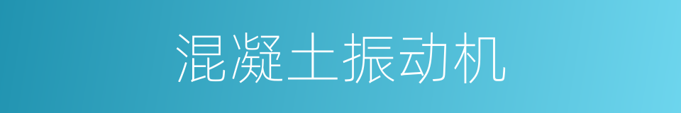 混凝土振动机的同义词