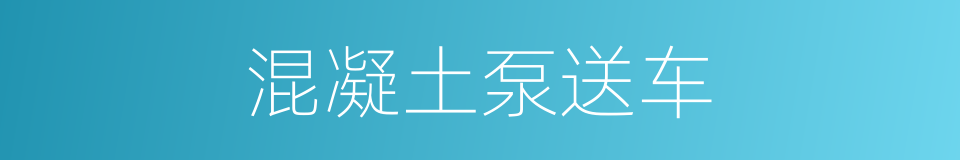 混凝土泵送车的同义词