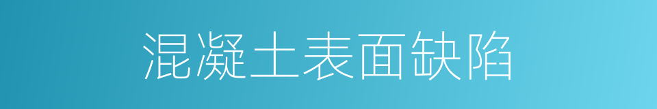 混凝土表面缺陷的同义词