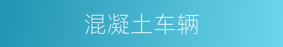 混凝土车辆的同义词