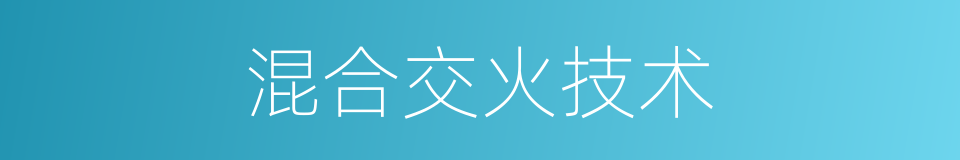 混合交火技术的同义词