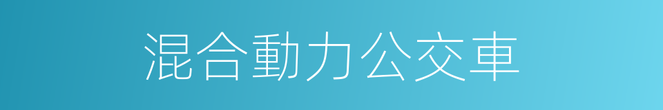 混合動力公交車的同義詞