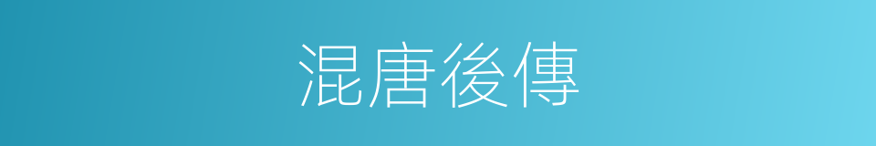 混唐後傳的同義詞