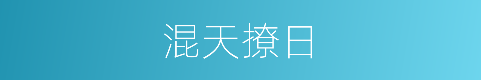 混天撩日的意思