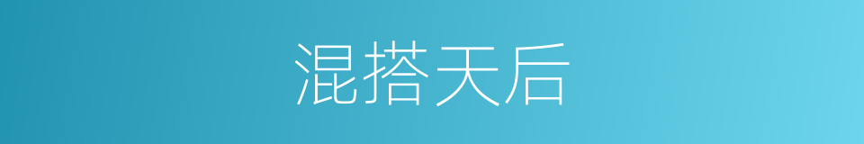 混搭天后的同义词