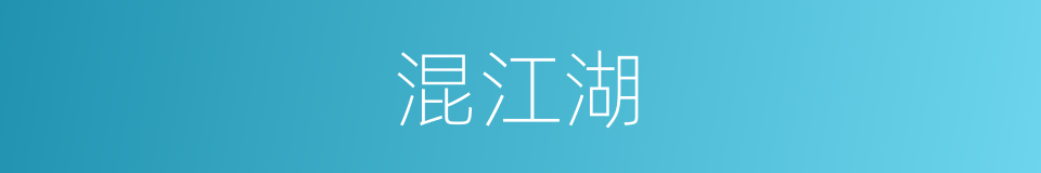 混江湖的同义词