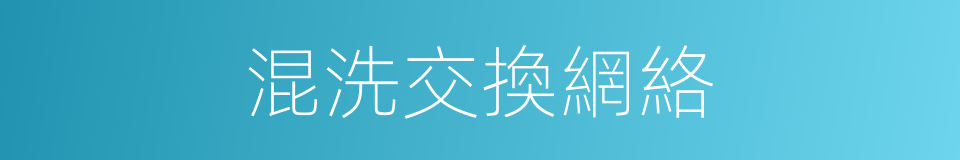 混洗交換網絡的同義詞