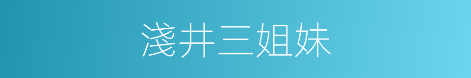 淺井三姐妹的同義詞