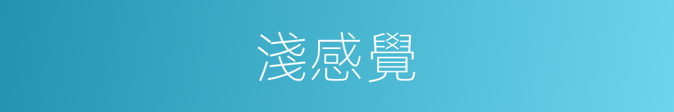 淺感覺的同義詞