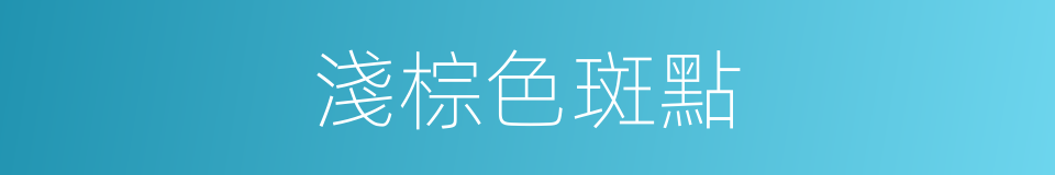 淺棕色斑點的同義詞