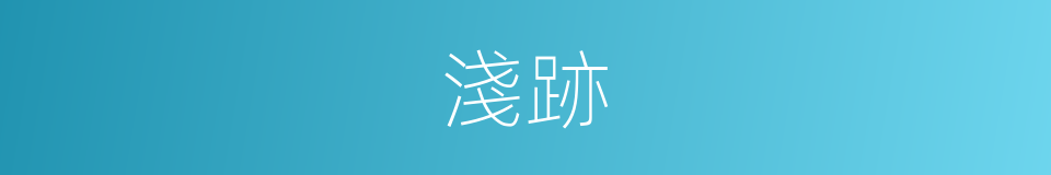 淺跡的同義詞