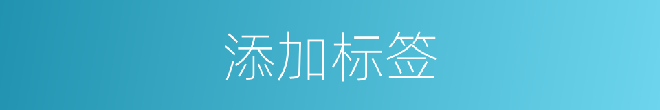 添加标签的同义词
